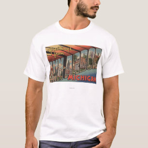 Ann Arbor, Michigan - Large Letter Scenes T-shirt