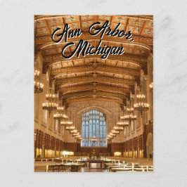 Ann Arbor, Michigan Quad Library Briefkaart