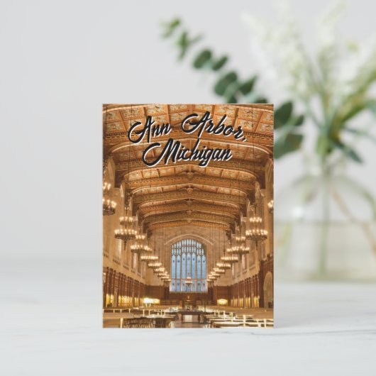 Ann Arbor, Michigan Quad Library Carte postale (Debout devant)