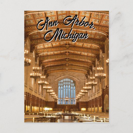 Ann Arbor, Michigan Quad Library Carte postale (Devant)