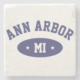 Ann Arbor, Michigan Vintage Typography Coaster Stenen Onderzetter