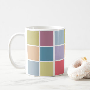 Ann Arbor Pastel Chalk Squares Koffiemok