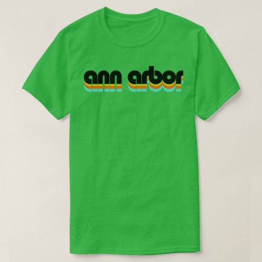 Ann Arbor Retro Throwback Baseball TShirt (Design devant)
