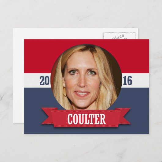 ANN COULTER 2016 BRIEFKAART (Voorkant / Achterkant)