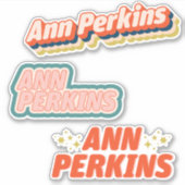Ann Perkins Fan TV Pop Cultuur Sticker Variety Set (Voorkant)