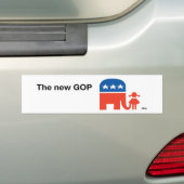 Ann Telnaes New GOP Logo Bumpersticker (Op auto)