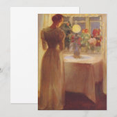 Anna Ancher - Jongerenmeisje voor een lichte lamp Kaart (Voorkant / Achterkant)