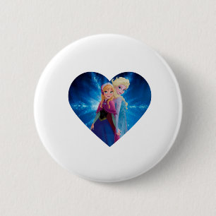 Anna en Elsa Frozen Ronde Button 5,7 Cm