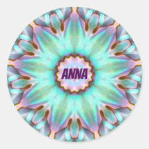 ANNA ~ Gepersonaliseerde Paua Shell Sticker Fracta
