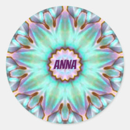 ANNA ~ Gepersonaliseerde Paua Shell Sticker Fracta