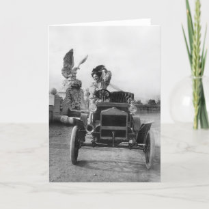 Anna Held met haar Maxwell-Runabout, 1905-1910 Kaart