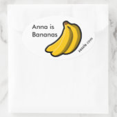 Anna is Bananen Promo Ovale Sticker (Tas)