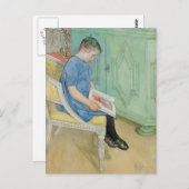 Anna Johanna leest boek Briefkaart (Voorkant / Achterkant)