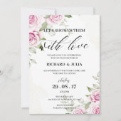 ANNA Let's Shower Invitation / Aquarelle, rose (Devant)