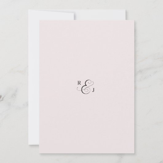 ANNA Let's Shower Invitation / Aquarelle, rose (Dos)