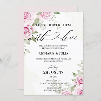 ANNA Let's Shower Invitation / Aquarelle, rose