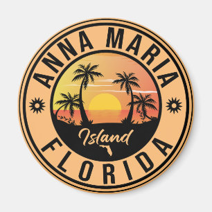 Anna Maria Island Florida Beach Retro Souvenir Magneet
