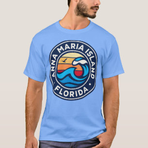 Anna Maria Island Florida Fl Nautische golven T-sh T-shirt