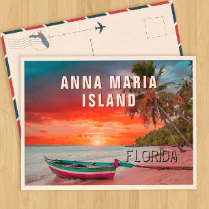 Anna Maria Island Florida Palm Tree Beach  Briefkaart