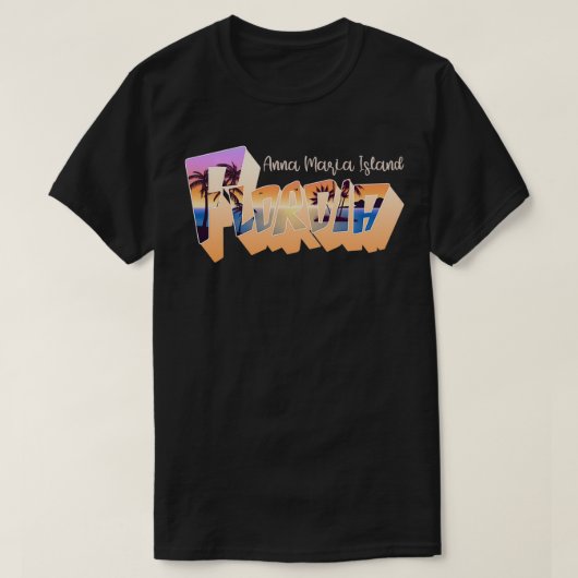 Anna Maria Island Florida Retro Sunset Vacation Gi T-shirt (Design voorkant)