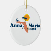 Anna Maria Island - Kaart Design. Keramisch Ornament (Rechts)