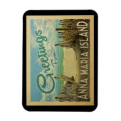 Anna Maria Island Magnet Beach Vintage voyage (Vertical)