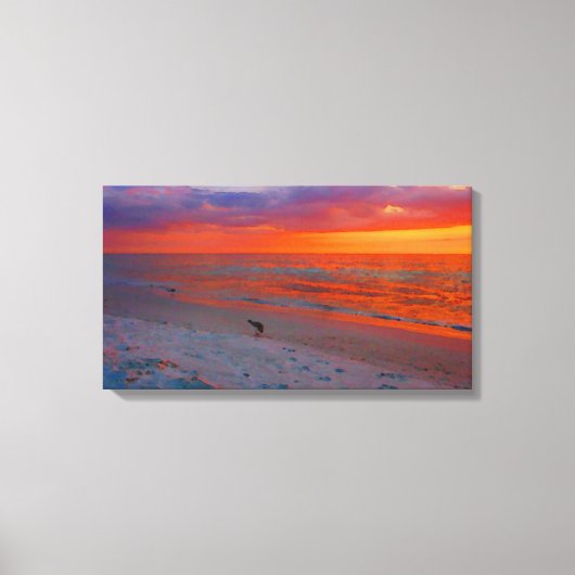 Anna Maria Island Sunset Waterverf Canvas Afdruk (Voorkant)