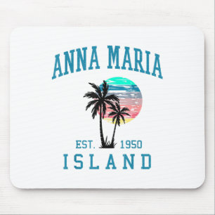 Anna Maria Island Vintage Beach Palm Trees Muismat
