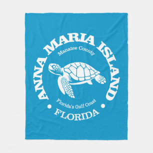 Anna Maria Island (zee schildpad) Fleece Deken