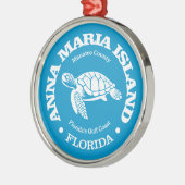 Anna Maria Island (zee schildpad) Metalen Ornament (Links)