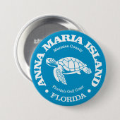 Anna Maria Island (zee schildpad) Ronde Button 7,6 Cm (Voorkant /achterkant)