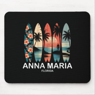 Anna Maria Strand Florida Surfplank Surfen Retro Muismat