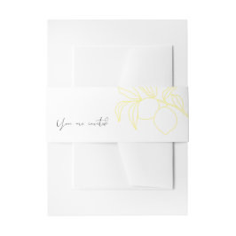 ANNA Moderne Italiaanse citroen uitnodiging buik b Uitnodigingen Wikkel