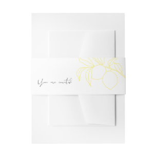 ANNA Moderne Italiaanse citroen uitnodiging buik b Uitnodigingen Wikkel