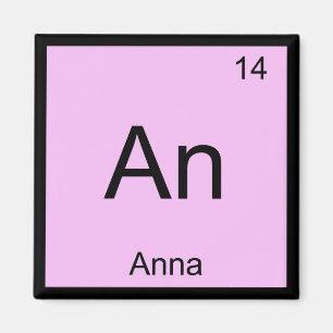 Anna Name Chemistry Element Periodic Table Magneet