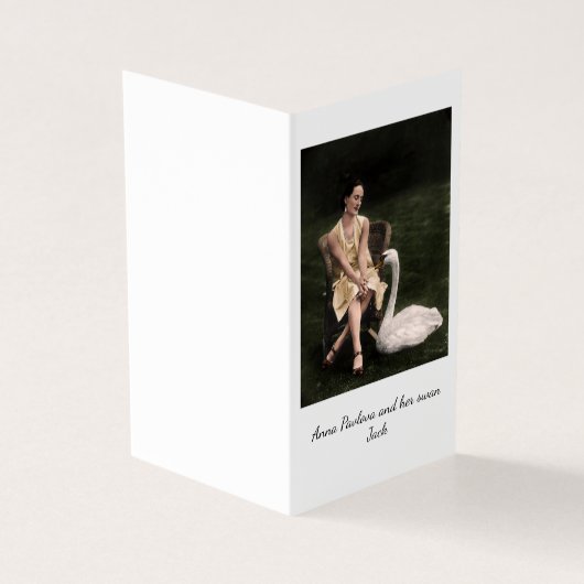 Anna Pavlova et son cygne Jack Flat Greeting Card (Outside)