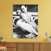 Anna Pavlova met haar huisdier zwaan Jack, c.1905 Canvas Afdruk (Insitu (Woonkamer))