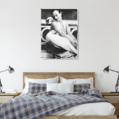 Anna Pavlova met haar huisdier zwaan Jack, c.1905 Canvas Afdruk (Insitu (Slaapkamer))