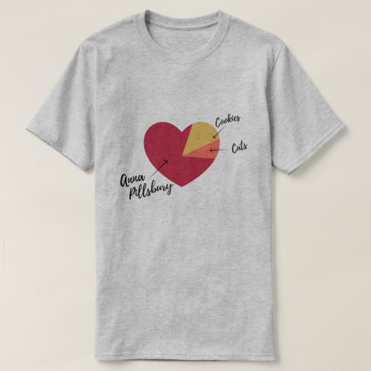 Anna Pillsbury Heart Pie Chart Shirt (Mannen) (Design voorkant)