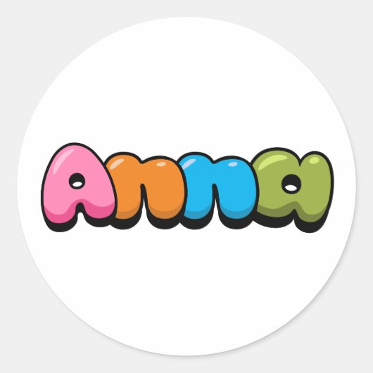 Anna Ronde Sticker (Voorkant)
