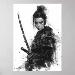 Anna Sawai Vrouw Samurai Portret Poster