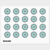 ANNA ~ Sticker Paua Shell personnalisé Fractal ~ (Feuille)