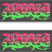 Anna Vorname Name Graffiti Aufkleber Sticker (Voorkant)