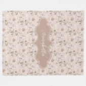 Annabella  stoffig Roos Roze Fleece Deken (Voorkant (Horizontaal))