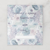 Annabelle Blauw Bloemen Bruiloft Tafel Nummer (Buitenkant ongevouwen)