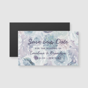 Annabelle  Blauw Bloemen Rustiek Save our Date