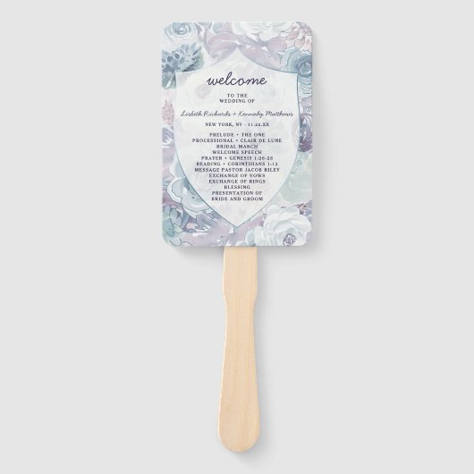 Annabelle Crest huwelijksceremonie programma Handwaaier (Voorkant)