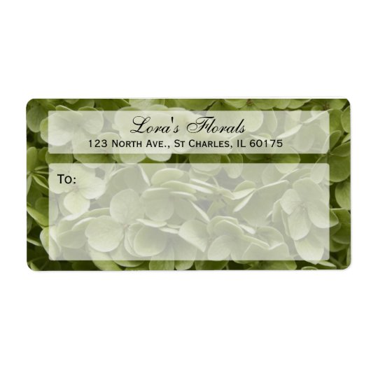 Annabelle Hydrangea Floral Shipping Label (Voorkant)