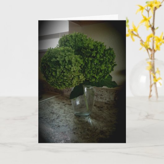 "Annabelle Hydrangea" Verjaardag Kaart (Gele Bloem)