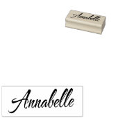 Annabelle-naam in decoratieve kromme 	rubberstempel (Gestempeld)